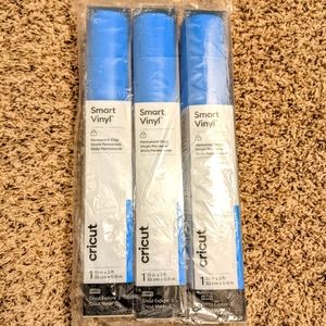 3 Rolls Cricut Permanent Smart Vinyl - Ocean Blue